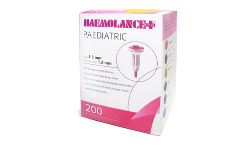 Ланцет с кнопкой HAEMOLANCE Plus PAEDIATRIC лезвие 1.5 мм